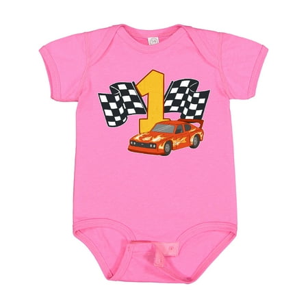 

Inktastic Number One Race Car Gift Baby Boy or Baby Girl Bodysuit