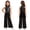 Black, variant on Kids Girls Jumpsuit Halter Hip Hop Jazz Dance Romper Zipper Ruffle Metallic Bodice Mesh Wide Leg Bodysuit Blue 6