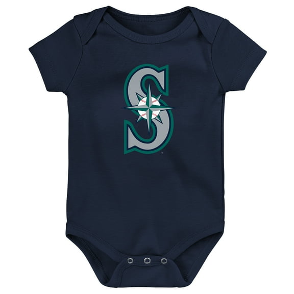 Newborn & Infant Outerstuff Navy Seattle Mariners Primary Team Logo Bodysuit