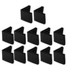 12 Pcs Black Soft Angle Iron Foot L Shaped Edge Leg Cover 30mm x 30mm