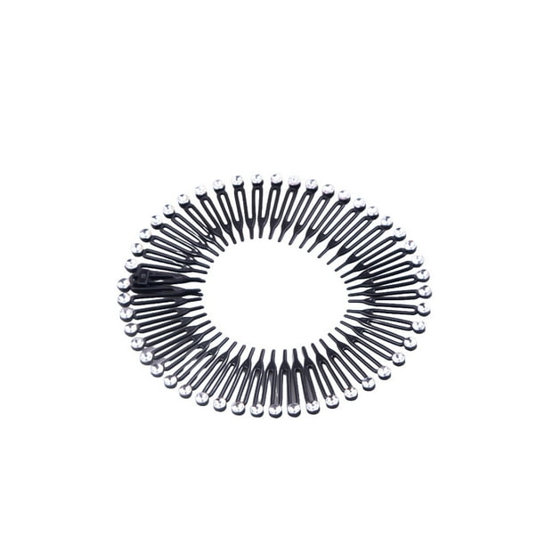 Soidarity U-Part peluca peine Clips pelucas accesorios peines de mano resistente al desgaste colorido a juego accesorio de estilo de moda Cuidado del cabello Negro/diamantes de imitación Soidarity CE012374-04