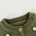 thumbnail image 4 of Huowey Kids Baby Girls Cardigan Long Sleeve Kid Button Sweater Girl Crew Neck Cardigans Sweater Relaxed Fit Dailywear, 12-18 Months, 4 of 6
