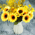 thumbnail image 6 of Qtmnekly 50Pcs Artificial Sunflower Heads Silk Sun Flowers Artificial SunFlowers Arrangements for Birthday Home Decor 7cm, 6 of 8