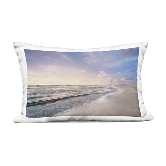 Stupell Industries Receding Beach Shore Design by Natalie Carpentieri Outdoor Printed Pillow