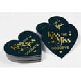 thumbnail image 4 of Inkdotpot Pack Of 100 Real Gold Foil Paper Tags Kiss The Miss Goodbye Bridal Shower Favor Hang Tags, 4 of 6