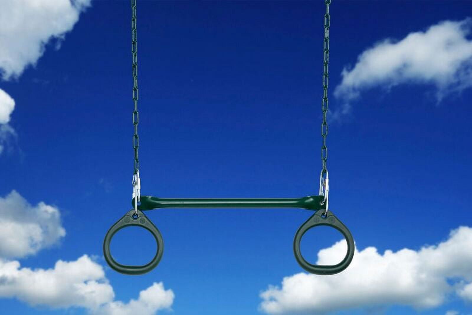 Creative Cedar Designs Trapeze Bar w/ Circular Rings- Green