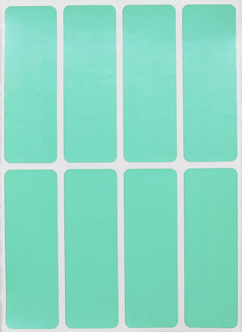 Royal Green 1x3 inch Labels Stickers Rectangular Pastel Green Color ...