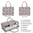 thumbnail image 2 of Large Capacity Tote Bag,Pioneer Flower Floral Print Pattern Handbag Fashion Luxury Tote Bag,15.7"x13"x 5.1" Inches,Laptop Compatible, 2 of 6