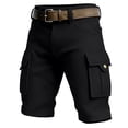 thumbnail image 5 of PIMSSY Men Shorts Solid Color Casual Workwear Shorts For Everyday Comfort Lightweight Shorts With Flexible Fit And Breathable Fabric Summer Outdoor Male Holiday Bottoms, 5 of 5