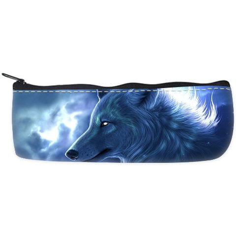 POPCreation Wolf Art Large Capacity for Color School Pencil Case Pencil Bag Zipper Organizer Bag POPCreation Wolf Art Large Capacity for Color School Pencil Case Pencil Bag Zipper Organizer Bag