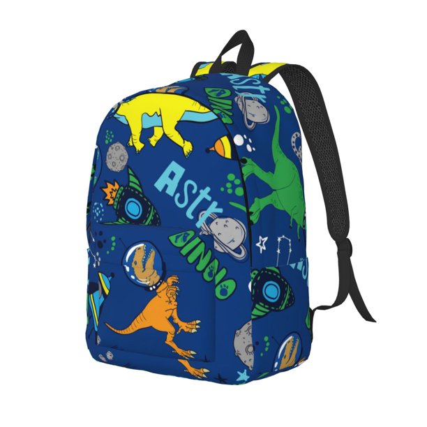 Fotbe Dinosaur In Space Mochila de Lona con Estampado, Mochila Duradera, Mochila Versátil de Alta Calidad, Mochila Compacta Vintage-Medium