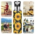 thumbnail image 5 of Insulated Stainless Steel Sports Water Bottle With Straw and Handle,Retro Color Style Ideal for Outdoor Use 600 ml Sunflower, 5 of 7