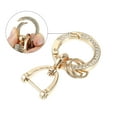 thumbnail image 4 of Car Fob Key Chain Keychains Holder Replacement for Men and Women with D Shaped Ring Bling Key Rings Set Gold Tone, 4 of 6