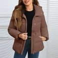 thumbnail image 2 of Womens Length Parka, Solid Color Oversized Hooded Extreme Warmth, Ultimate Winter Coat for Freezing Weather & Northern Climate LivingCoffeeL, 2 of 4