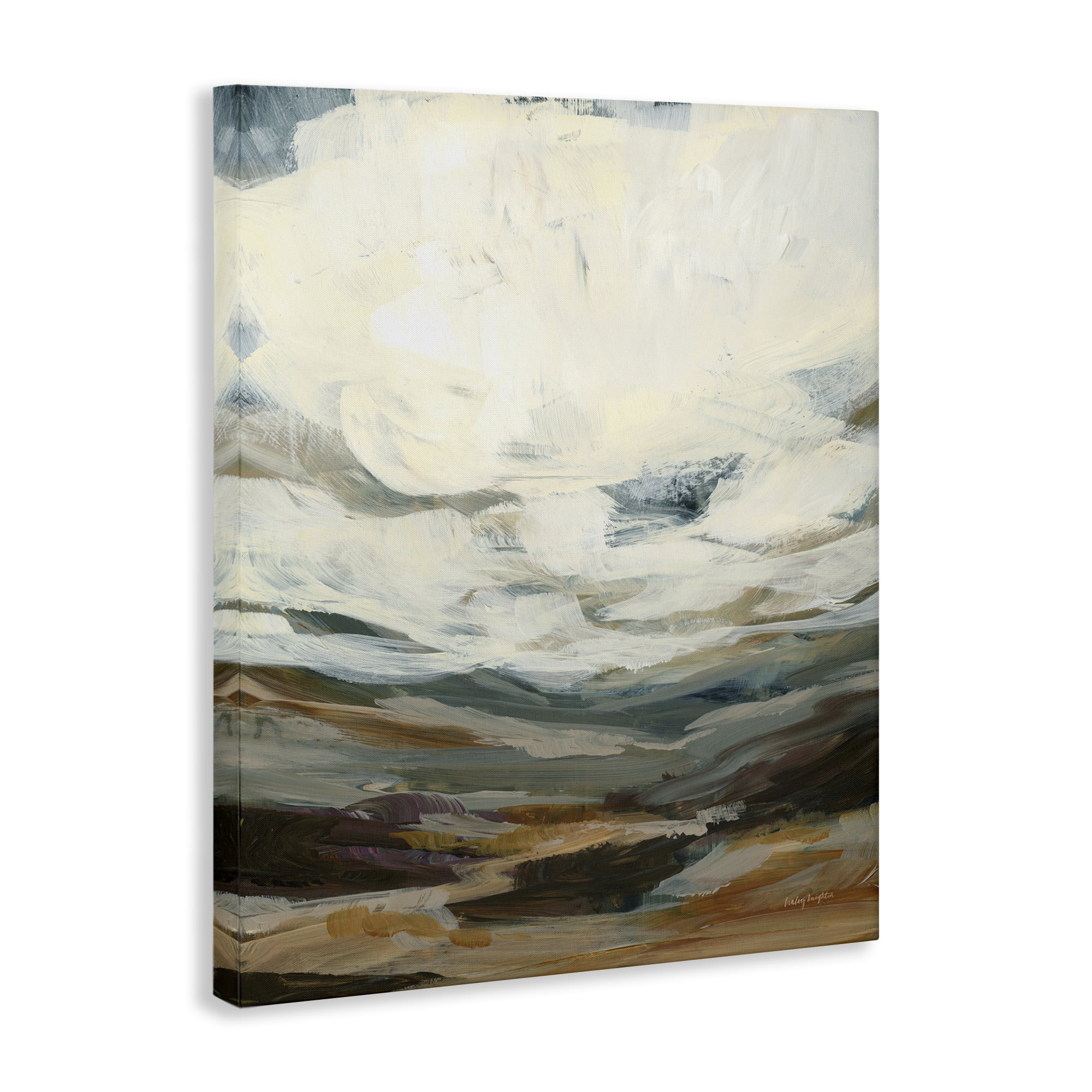 Stupell Industries Abstract Heavy Clouds Landscape Painting Gallery Wrapped Canvas Art Print Wall Art, 30 x 40