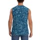 thumbnail image 4 of Fotbe Blue Glitter Men's Camiseta sin Mangas Estampada para Hombres, Playera Casual para Gimnasio, Entrenamiento, Playa-Medium, 4 of 7