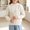 White, variant on Girls Knitting Sweaters Long Sleeve, Princess Thermal Pullover Crew Neck Winter Sweaters Yellow Size 4-5 T