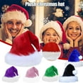 thumbnail image 3 of 1PCS, Chapeau de Père Noël Velours Fête de Noël Rouge Peluche Adulte Robe Fantaisie Unisexe Chaud., Rouge, 3 of 3