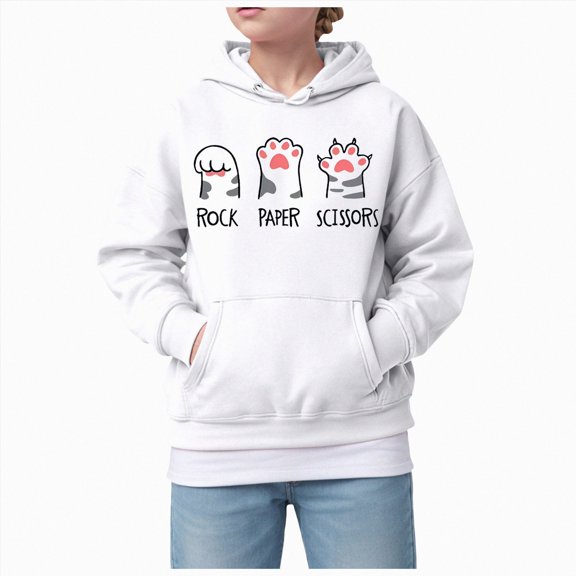 BOBOGOJP Preppy Hoodie Kids Hoodies Girls' Sweaters Sweatshirt Cute Graphic Tees for Teen Girls Clothes Trendy Girl Shirt (White, 6-7 Years)