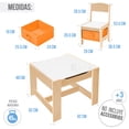thumbnail image 2 of Kids House Mesa Montessori Nest, Set Infantil de en Madera de Abedul y MDF con 2 Sillas, Ideal para Niños Pequeños, Juego, Aprendizaje, Lectura, Diseño Compacto y Seguro 62x62 cm, 2 of 9