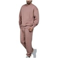 thumbnail image 4 of Wavsuf Men's Sweatsuits Set 2 piece Jogger Set for Men New Shirt Sweatshirt and Sweatpants Pink Size S, 4 of 8