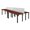 Cherry & Black, variant on 60 x 24 in. Kee Benching System with Privacy Divider, Cherry & Black