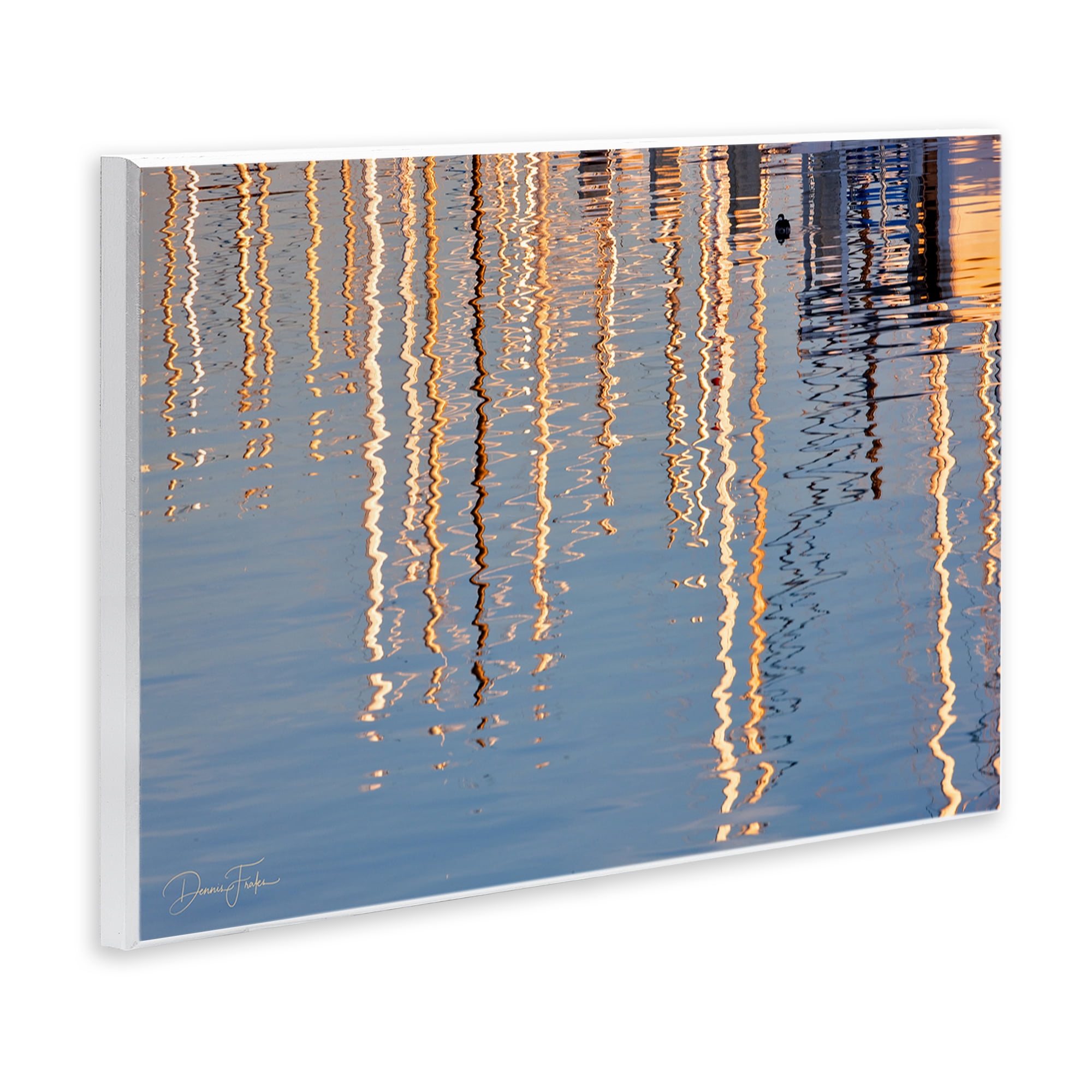 Stupell Industries Beach Post Reflections Coastal Photography Unframed Art Print Wall Art, 15 x 10