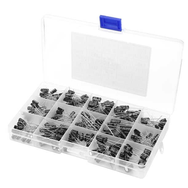 Kit 270uds Condensadores Electrolíticos De 15 Valores Kit Surtido 0.1uF 50V - 470uF 16V