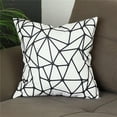 thumbnail image 1 of HomeRoots 399391 White & Black Geometric Tangle Throw Pillow, Multi Color, 1 of 1