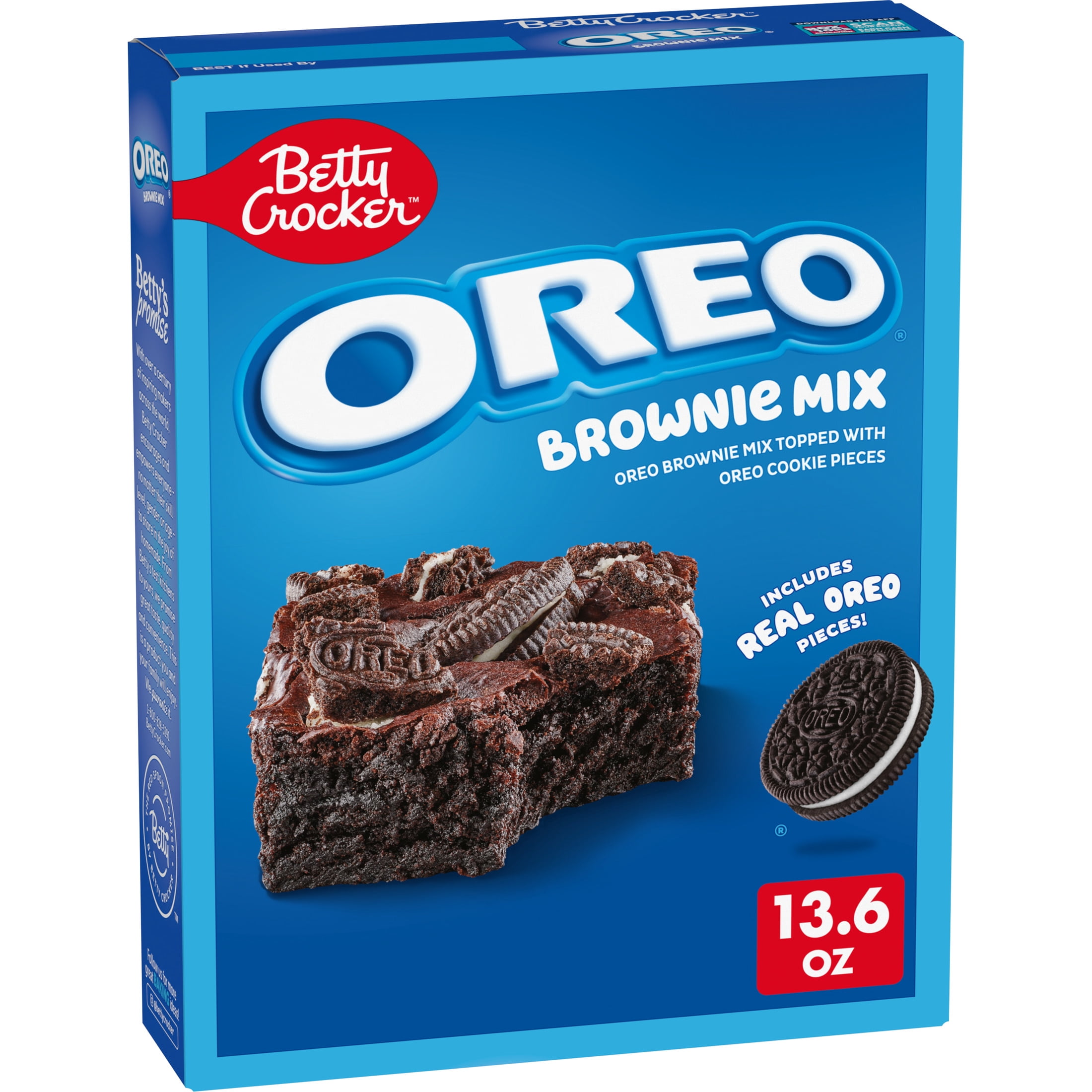 (2 pack) Betty Crocker OREO Brownie Mix, OREO Brownie Mix Topped With OREO Cookie Pieces, 13.6 oz