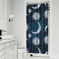 thumbnail image 2 of Gothic Shower Curtain - Dark Celestial Moon & Star Print, Mystical Cosmic Theme Bath Decor, Waterproof Polyester, 36"Wx72"L, Goth Aesthetic Gift, 2 of 5