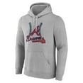 thumbnail image 2 of Men's Gray Atlanta Braves Fastball Pullover Hoodie, 2 of 3