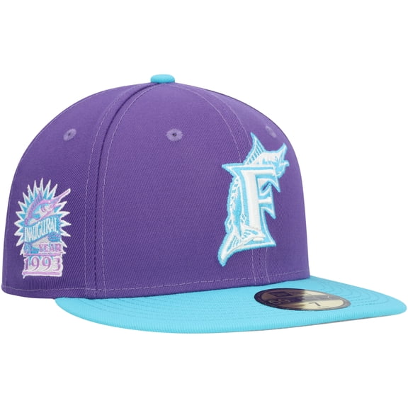 Men's New Era Purple Florida Marlins Vice 59FIFTY Fitted Hat