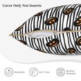 thumbnail image 3 of KLL Haloween Pumpkins Decorative Throw Pillow Covers Velvet Soft for Couch Sofa Bedroom Living Room Outdoor (No pillow core)- 18"x18", 3 of 5
