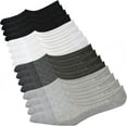 thumbnail image 2 of Genuine Mens No Show Socks, Loafer Sneakers Low Cut Cotton Socks With Non Slip Grips, 2 of 5