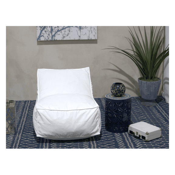 Ettie 3 Ft. Water Resistant Fabric Bean Bag Chair, White