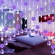 thumbnail image 2 of Cortina de espejo Miyuadkai en oferta, cortina de cuentas de cristal rosa para sala de estar, dormitorio, ventana, puerta, decoración de boda, decoración del hogar en púrpura, 2 of 2