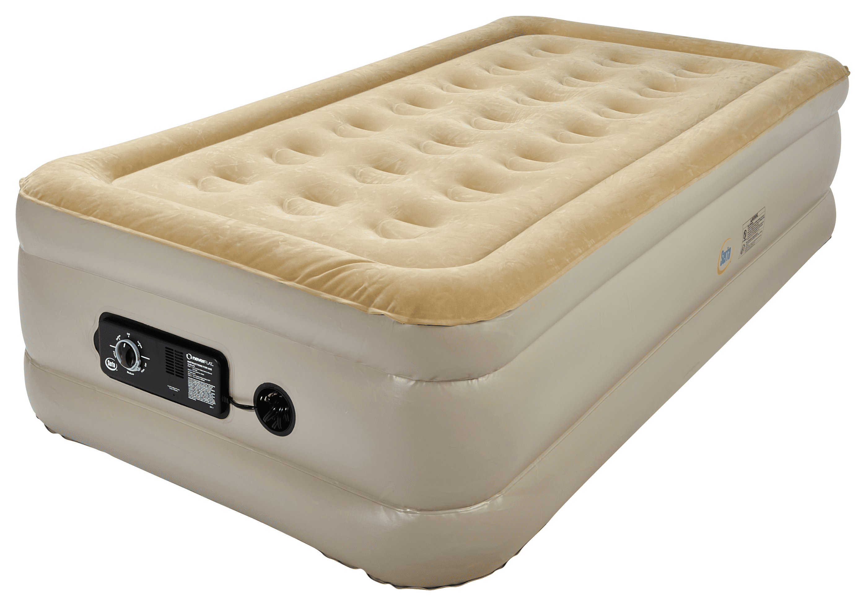 Pre-Owned Serta Raised Twin Airbed Mattress with Built-In neverFLAT AC Air Pump | ST840016
