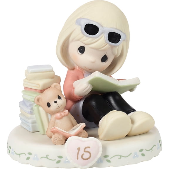 Precious Moments Growing In Grace, Age 15, Blonde Girl Figurine, 1 Each