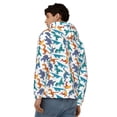 thumbnail image 4 of Uemuo Block Dinosaur for Men's Fashion Full-zip Hoodies & Sweatshirts with Kangaroo Pocket, Zip-up Hooded Sweatshirt, Moisture Wicking & Breathable-Small, 4 of 5