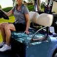 thumbnail image 3 of Xoenoiee Blue Rose Floral Pattern Golf Cart Seat Covers, Club Car Seat Covers for EZGO Yamaha, Golf Cart Seat Blanket Covers for 2 Person Seats, Summer Golf Cart Seat Towel, 3 of 5