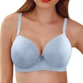 thumbnail image 2 of khonts,Women's Full Coverage Underwire Deep V Bras Push up Supportive Lift Bra Spaghetti Strap Sexy Everyday Bralettes for Large Sky Blue 105D, 2 of 2
