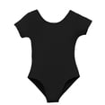 thumbnail image 2 of Girls' Team Basics Short Sleeve Leotard Black (size-10-12 ), 2 of 7