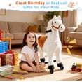 thumbnail image 4 of DEYGIA Ride on Horse for Big Kids Horse Ride on Toy, Riding Horse Pony Rider Mechanical Walking Action Plush Animal for 9 Years to Adult, No Battery or Electricity, Giddy up, Max Load 187LBS, 4 of 10