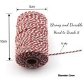 thumbnail image 2 of Twine Red Green & White, 200m Packing String Durable Rope Perfect for Ribbon, Decoration, Tying Cake, Pastry Boxes, DIY Crafts, Gift Wrapping, Art and Craft, 2 of 7