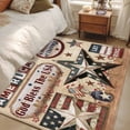 thumbnail image 4 of 3'x5' Area Rugs, Farmhouse 4th of July Indoor Outdoor Area Rug for Living Room Bedroom, American Country Star Rustic Washable Bathroom Rugs Kitchen Floor Carpet Mats Home Decor Aesthetic, 4 of 8