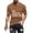 Brown, variant on WREESH Men's Short Sleeve T-Shirt Round Neck Summer Casual Wear with Graphic Print Brown
