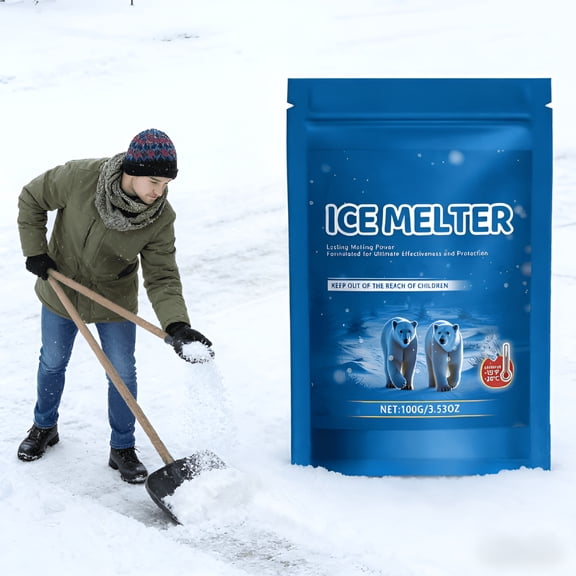 BANIRO Ice Melt for Concrete,Driveways and Sidewalks | Fast-Acting Snow Salt for Winter Safety Deicing | Effective Up to -15°F for Outdoor Use
