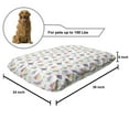 thumbnail image 2 of Cartoon Pet Bed, Pastel Colorful Marshmallow Characters Candy Faces Sweets Pattern, Chew Resistant Pad for Dogs and Cats Cushion with Removable Cover, 24" x 39", Multicolor, by Ambesonne, 2 of 4