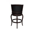 thumbnail image 2 of Island Oasis 29 Inch 360 Degree Swivel Barstool Wood with Open Rolled Arms and Faux Leather Seat Black 23.5 Inch L x 22.5 Inch W x 46.5 Inch H, 2 of 6